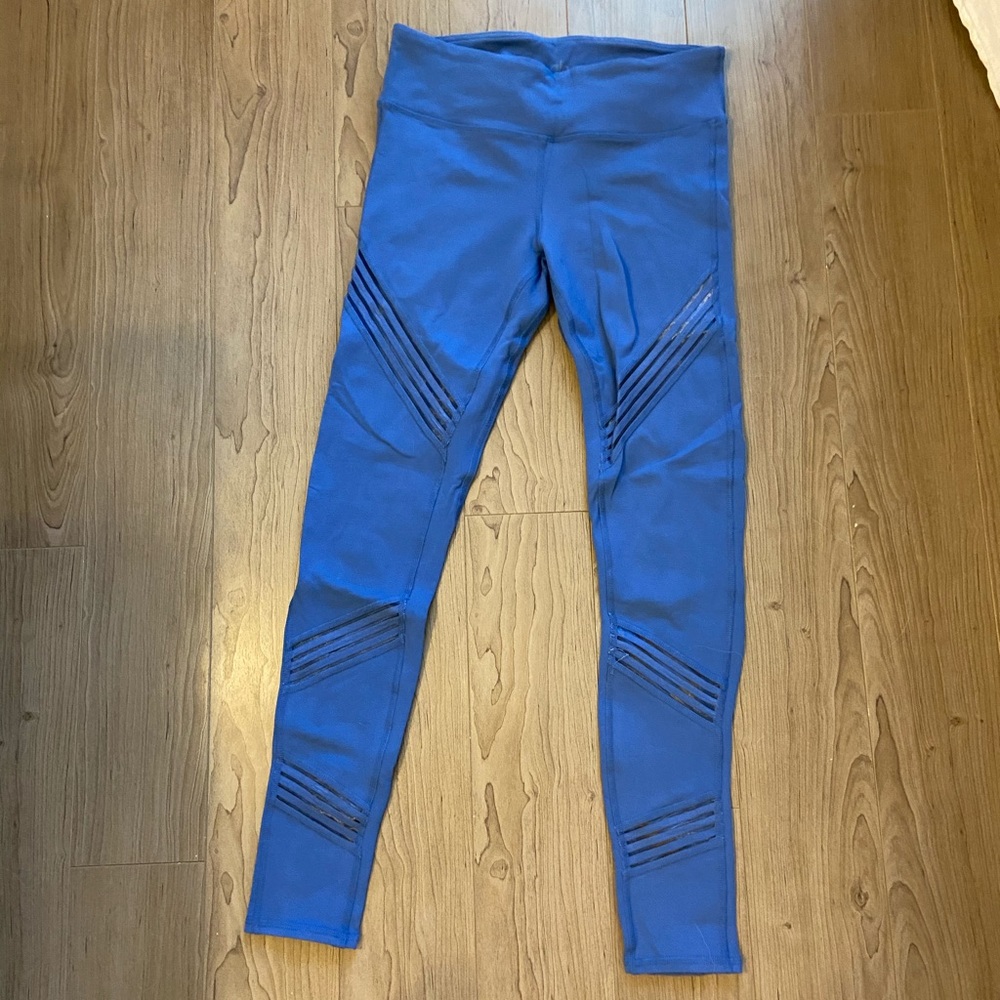 ALO blue leggings, size medium